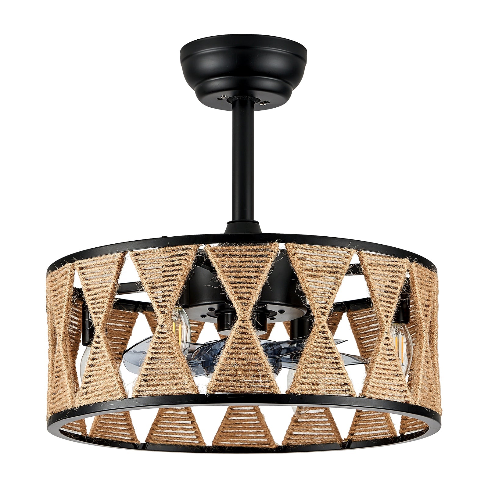 Hugo 6-Speed Ceiling Fan Light: Reverse, Timer, Natural Wind, 30W, E12 x4, Ceiling Fan Chandelier Over Dining Table, Bedroom